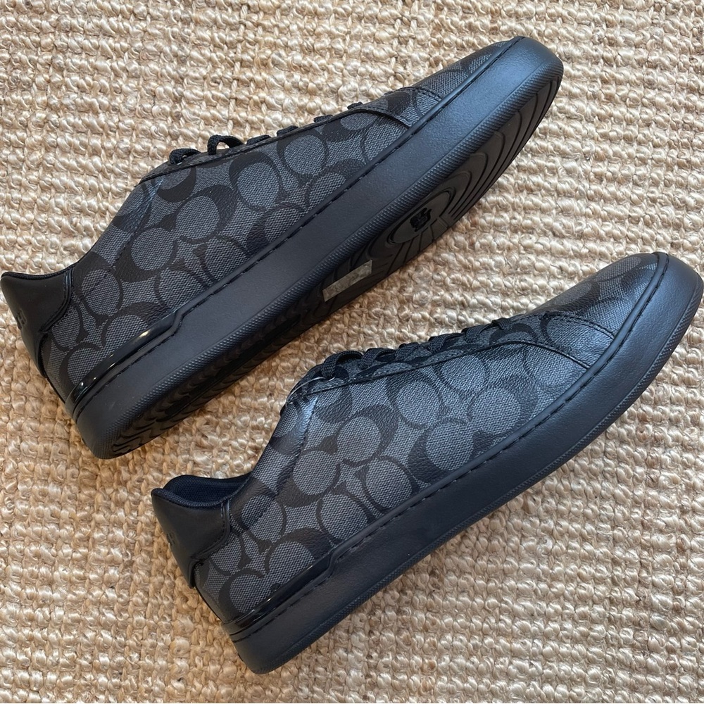 Coach Sneakers Clip Signature Low Top Charcoal Black G4949 Men’s Size 11 New - Picture 6 of 13